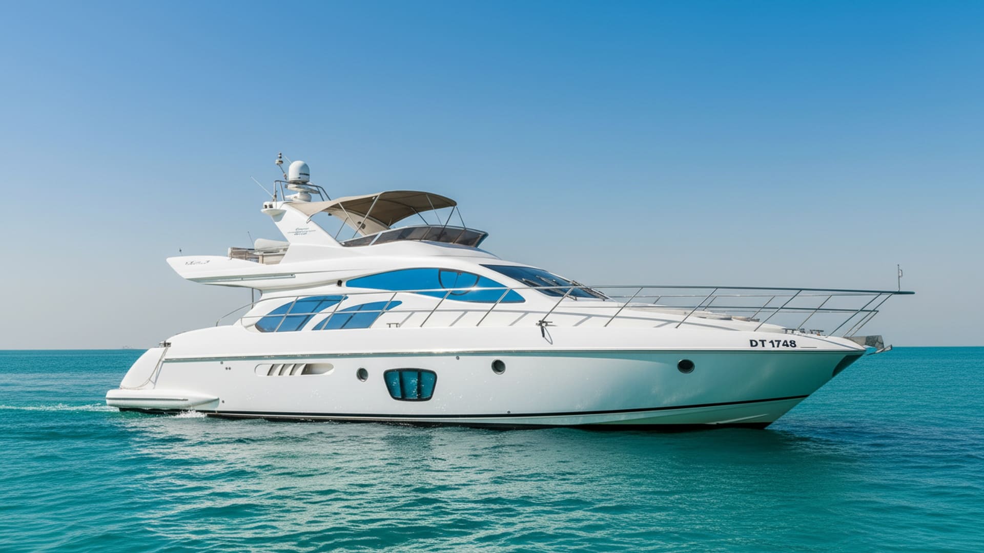 Starlight Duchess 55 ft yacht exterior, premium Dubai rental