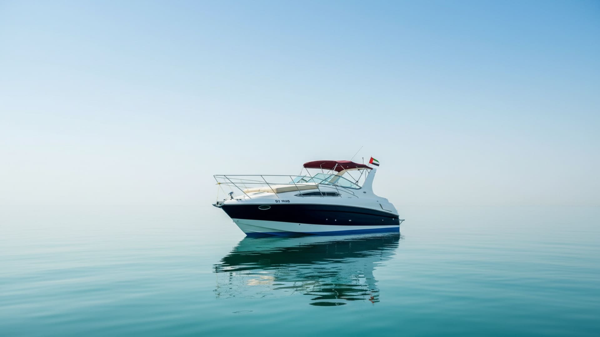 Sleek exterior of Sunrise Legend 33 ft luxury yacht