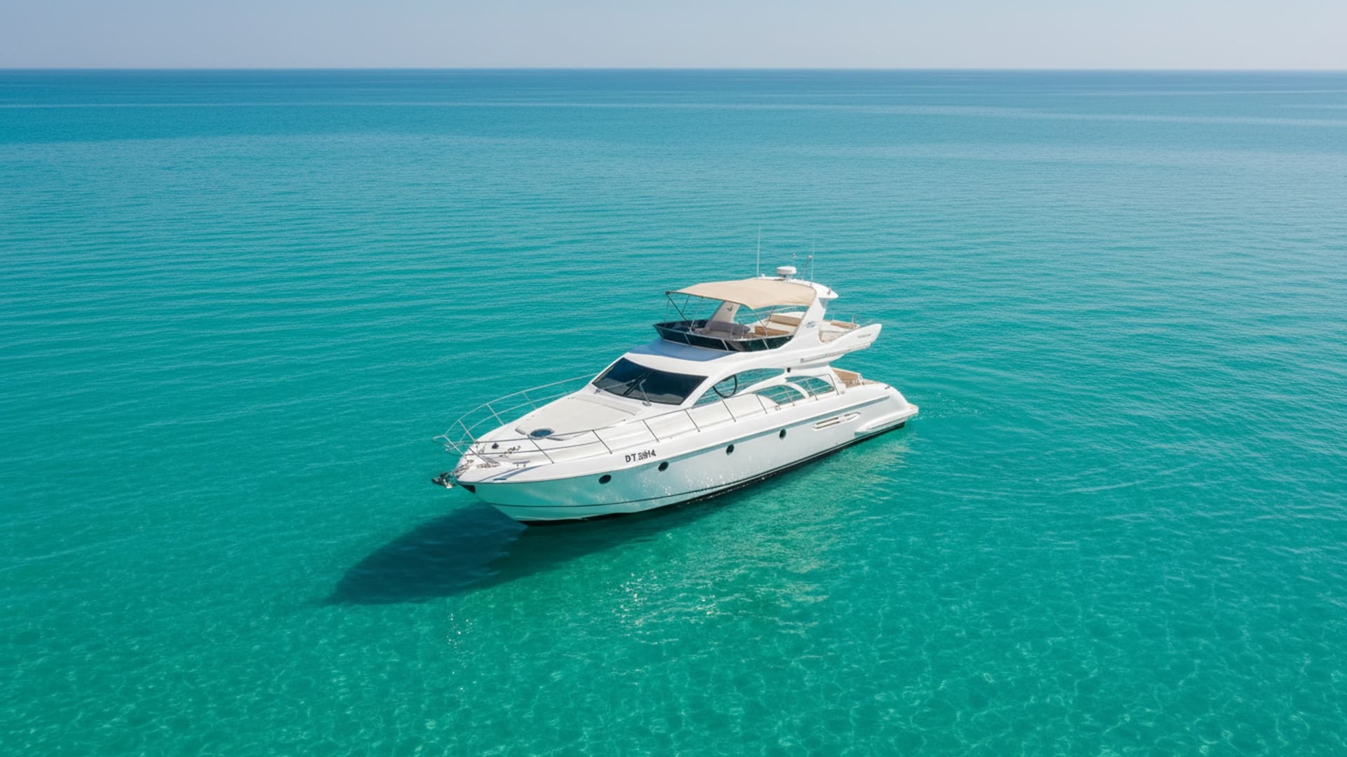 Golden Seeker 50 ft aerial view, Dubai Marina