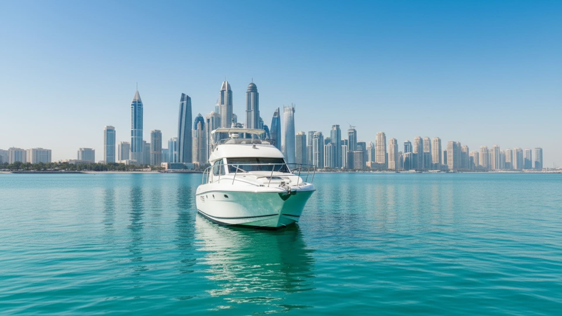 Spacious deck of Pearl Princess 32 ft yacht for guests