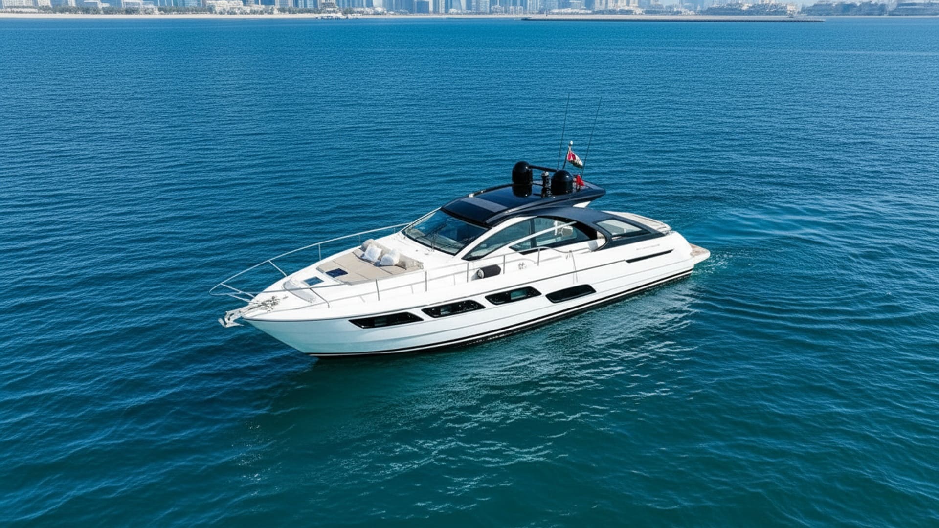 Aerial view of Sunrise Star 52 ft in Dubai Marina